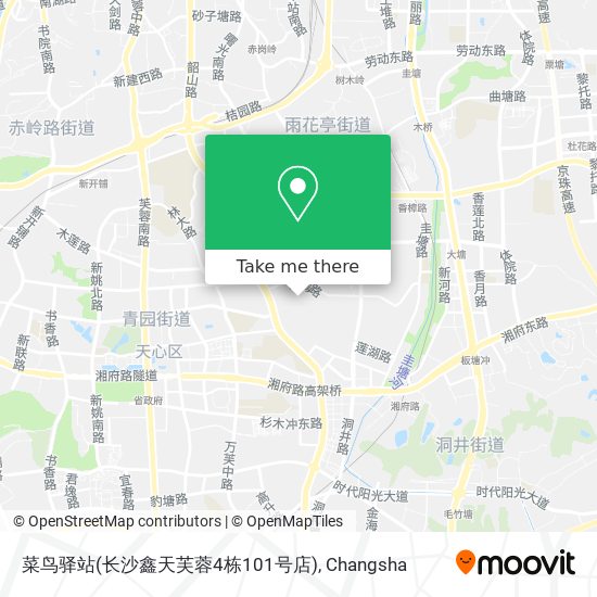 菜鸟驿站(长沙鑫天芙蓉4栋101号店) map