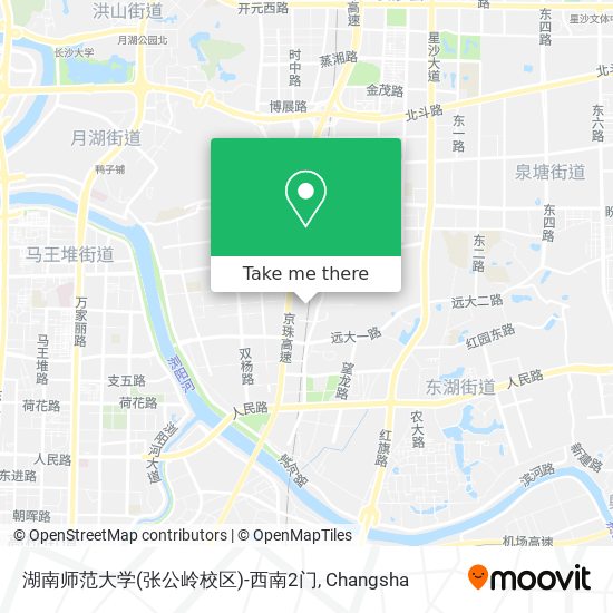 湖南师范大学(张公岭校区)-西南2门 map