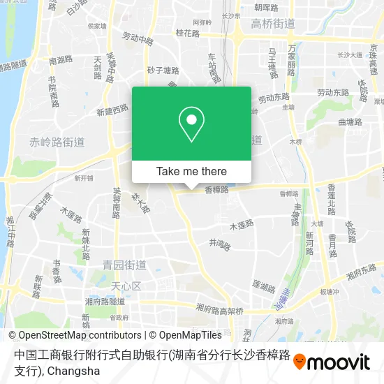中国工商银行附行式自助银行(湖南省分行长沙香樟路支行) map
