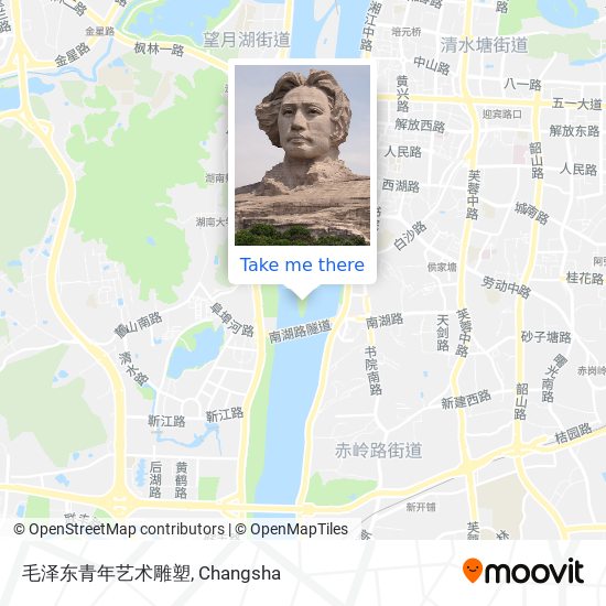 毛泽东青年艺术雕塑 map