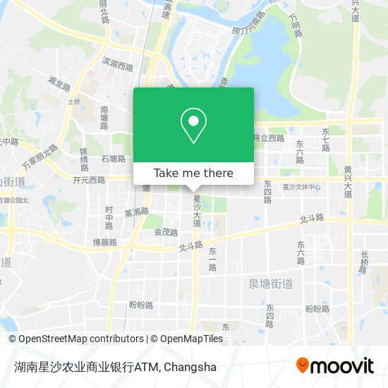 湖南星沙农业商业银行ATM map