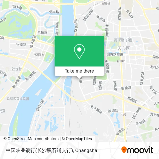 中国农业银行(长沙黑石铺支行) map