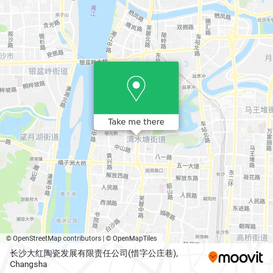 长沙大红陶瓷发展有限责任公司(惜字公庄巷) map