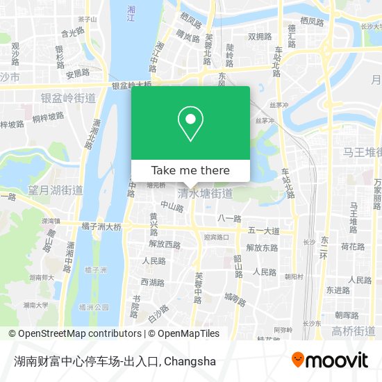 湖南财富中心停车场-出入口 map