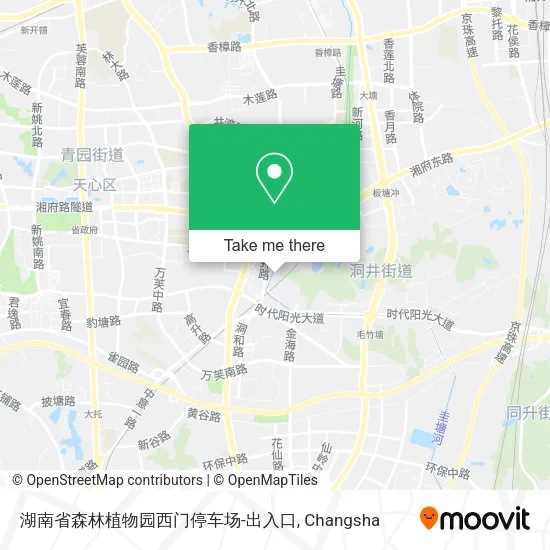 湖南省森林植物园西门停车场-出入口 map