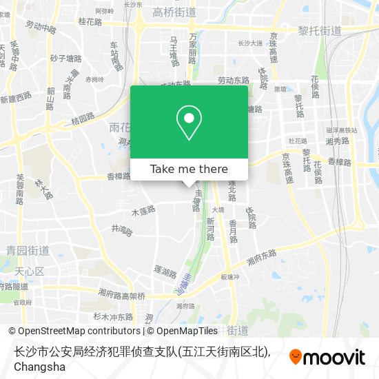 长沙市公安局经济犯罪侦查支队(五江天街南区北) map