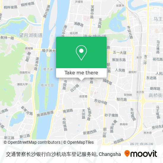 交通警察长沙银行白沙机动车登记服务站 map
