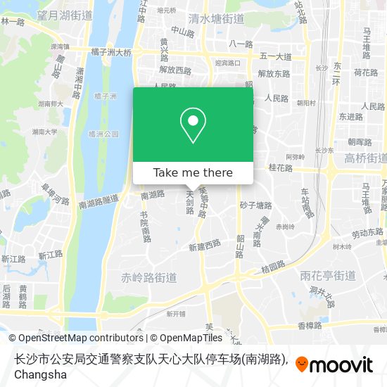 长沙市公安局交通警察支队天心大队停车场(南湖路) map