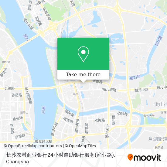 长沙农村商业银行24小时自助银行服务(渔业路) map