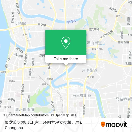 银盆岭大桥出口(东二环四方坪立交桥北向) map