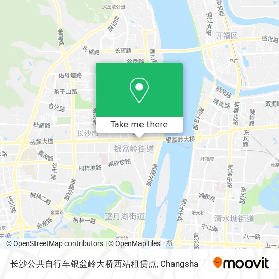 长沙公共自行车银盆岭大桥西站租赁点 map