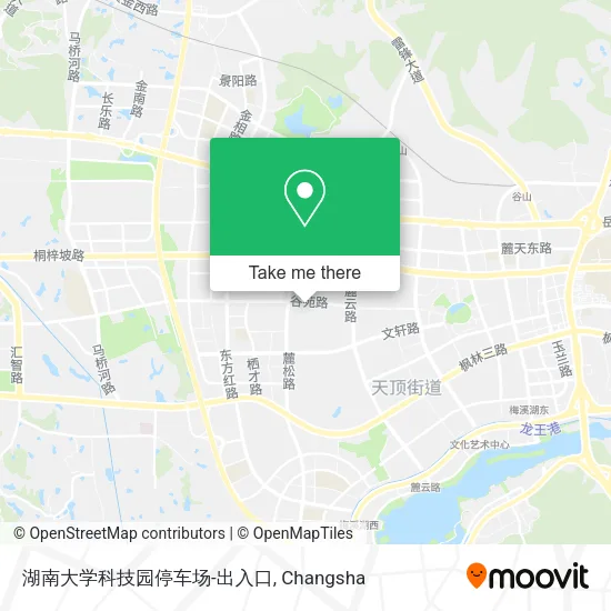 湖南大学科技园停车场-出入口 map