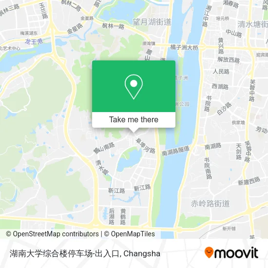 湖南大学综合楼停车场-出入口 map