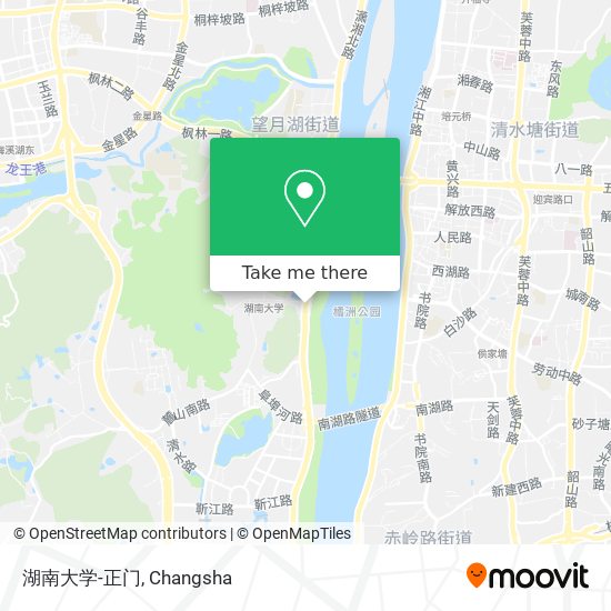 湖南大学-正门 map