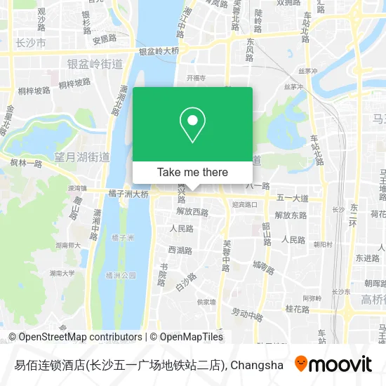 易佰连锁酒店(长沙五一广场地铁站二店) map