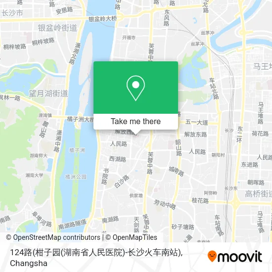 124路(柑子园(湖南省人民医院)-长沙火车南站) map