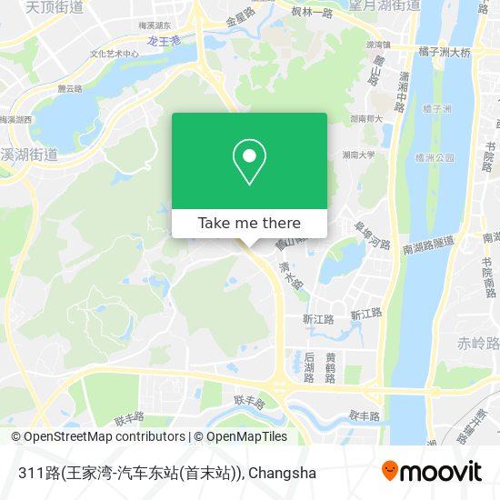 311路(王家湾-汽车东站(首末站)) map