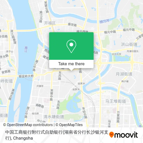 中国工商银行附行式自助银行(湖南省分行长沙银河支行) map