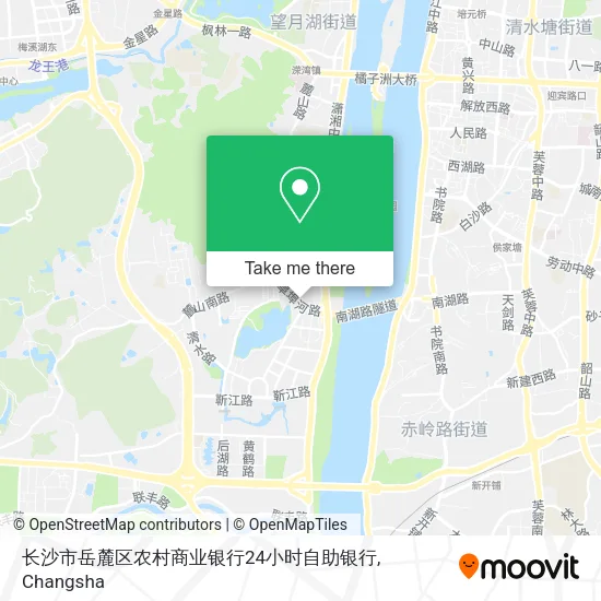 长沙市岳麓区农村商业银行24小时自助银行 map