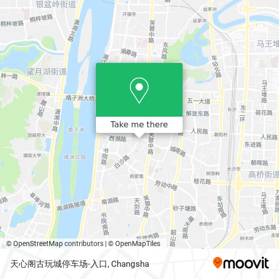 天心阁古玩城停车场-入口 map