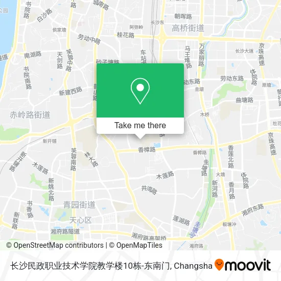长沙民政职业技术学院教学楼10栋-东南门 map