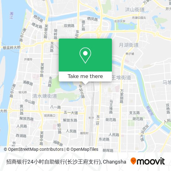 招商银行24小时自助银行(长沙王府支行) map