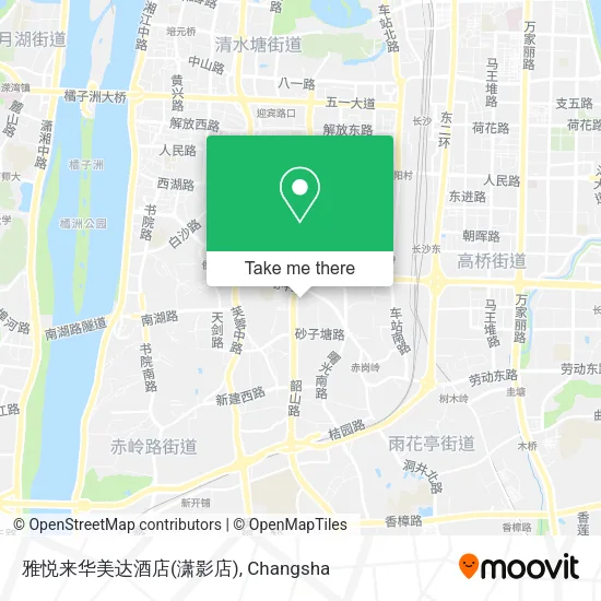 雅悦来华美达酒店(潇影店) map