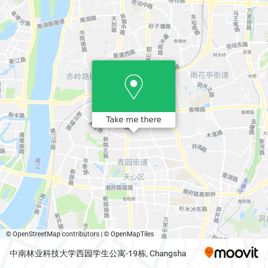 中南林业科技大学西园学生公寓-19栋 map