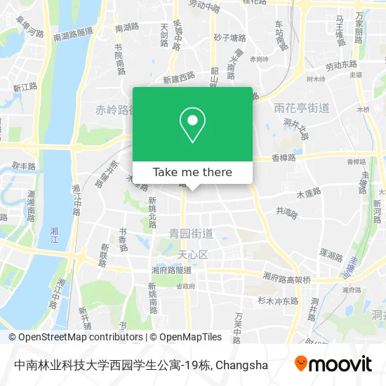 中南林业科技大学西园学生公寓-19栋 map