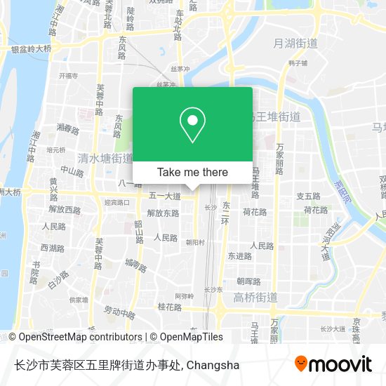 长沙市芙蓉区五里牌街道办事处 map