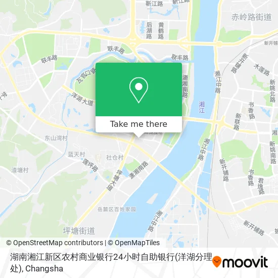 湖南湘江新区农村商业银行24小时自助银行(洋湖分理处) map