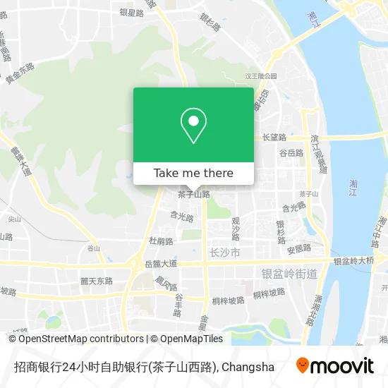 招商银行24小时自助银行(茶子山西路) map