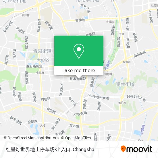 红星灯世界地上停车场-出入口 map