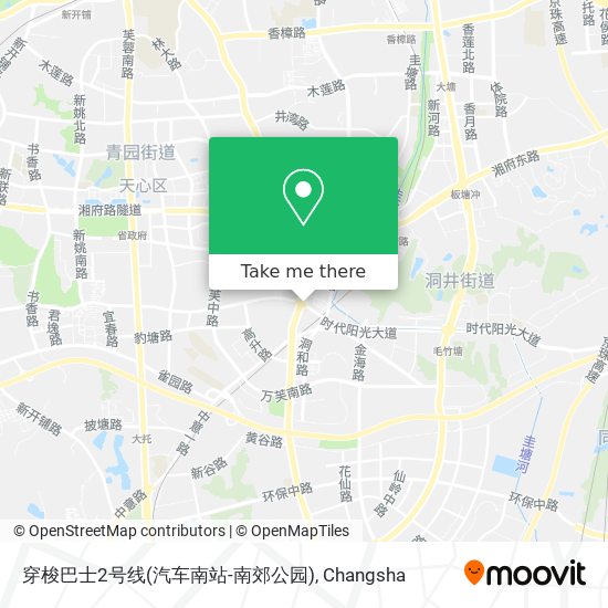 穿梭巴士2号线(汽车南站-南郊公园) map