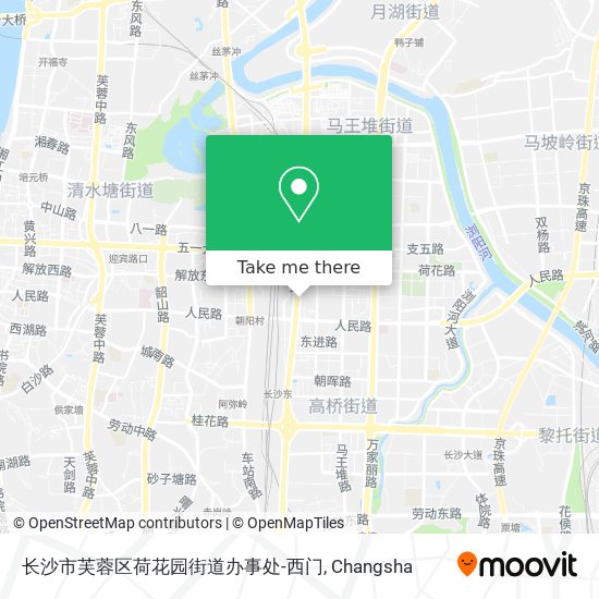 长沙市芙蓉区荷花园街道办事处-西门 map