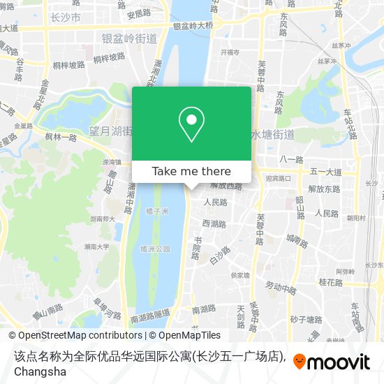 该点名称为全际优品华远国际公寓(长沙五一广场店) map