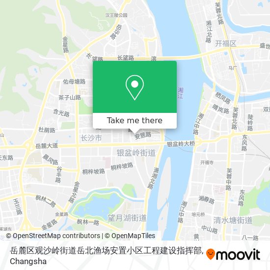 岳麓区观沙岭街道岳北渔场安置小区工程建设指挥部 map