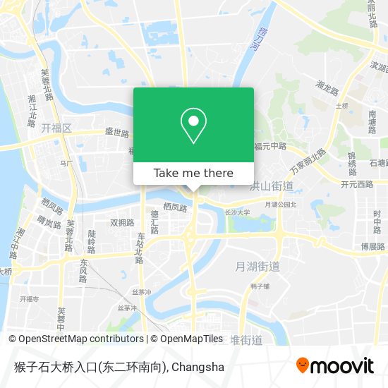 猴子石大桥入口(东二环南向) map