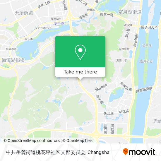 中共岳麓街道桃花坪社区支部委员会 map