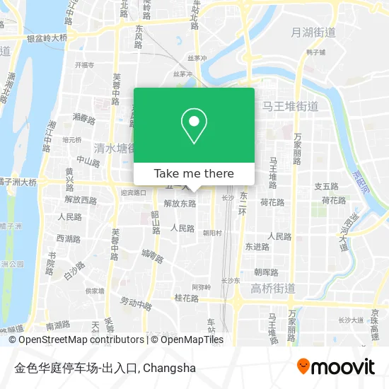 金色华庭停车场-出入口 map