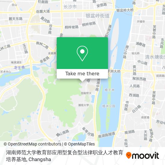 湖南师范大学教育部应用型复合型法律职业人才教育培养基地 map