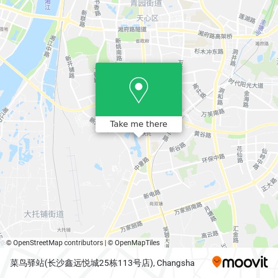 菜鸟驿站(长沙鑫远悦城25栋113号店) map