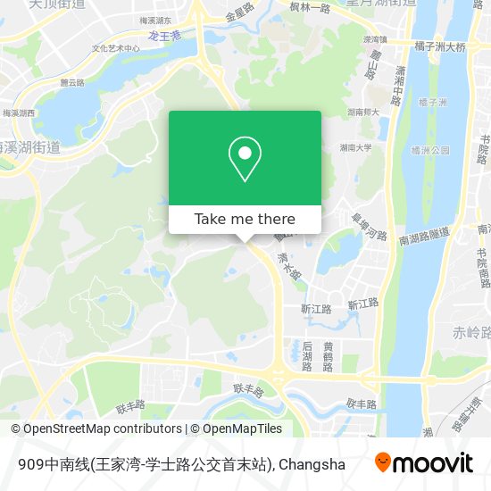 909中南线(王家湾-学士路公交首末站) map