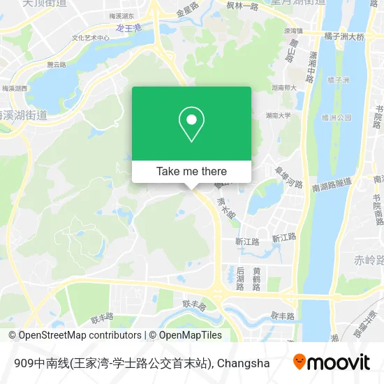 909中南线(王家湾-学士路公交首末站) map
