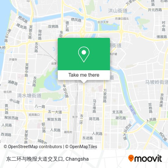 东二环与晚报大道交叉口 map