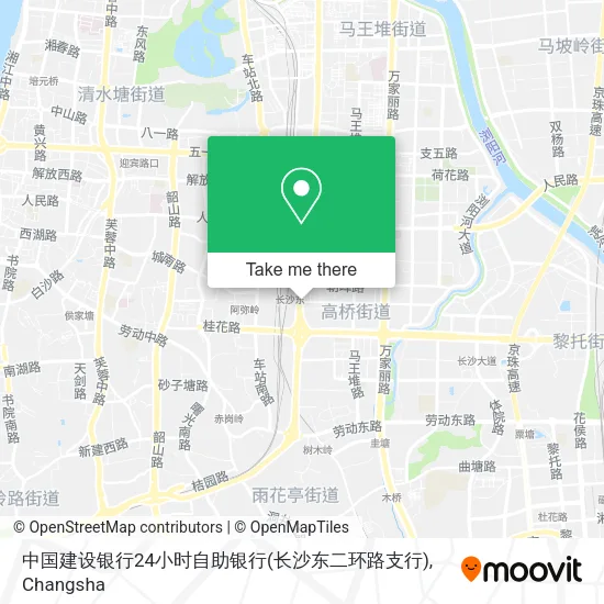 中国建设银行24小时自助银行(长沙东二环路支行) map