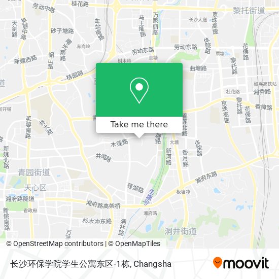 长沙环保学院学生公寓东区-1栋 map