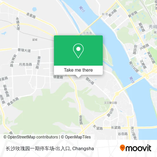 长沙玫瑰园一期停车场-出入口 map
