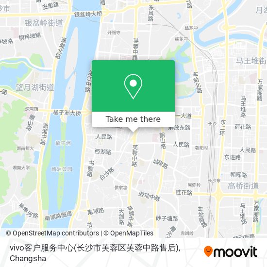 vivo客户服务中心(长沙市芙蓉区芙蓉中路售后) map