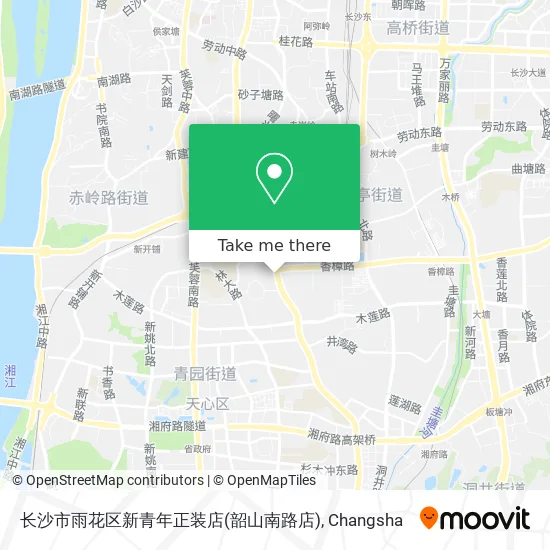 长沙市雨花区新青年正装店(韶山南路店) map